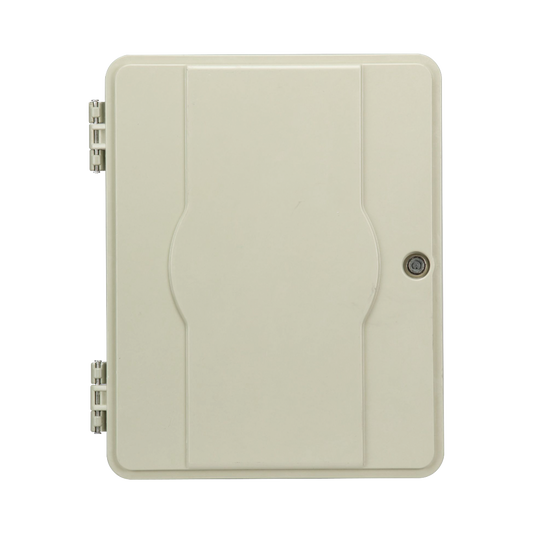 Gabinete Pasivo de Fibra Óptica, Acepta Cuatro Placas FPONEAP12, IP55, Montaje en Poste o Pared
