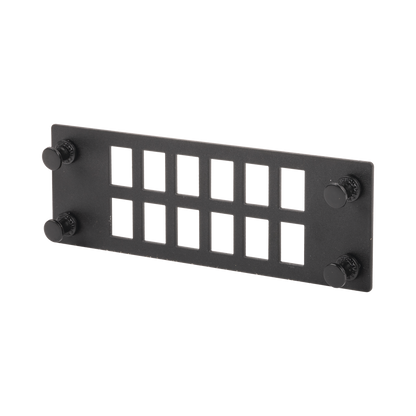 Placa Para 12 Adaptadores de Fibra Óptica, Uso con Gabinetes FPONE3 y FPONE4