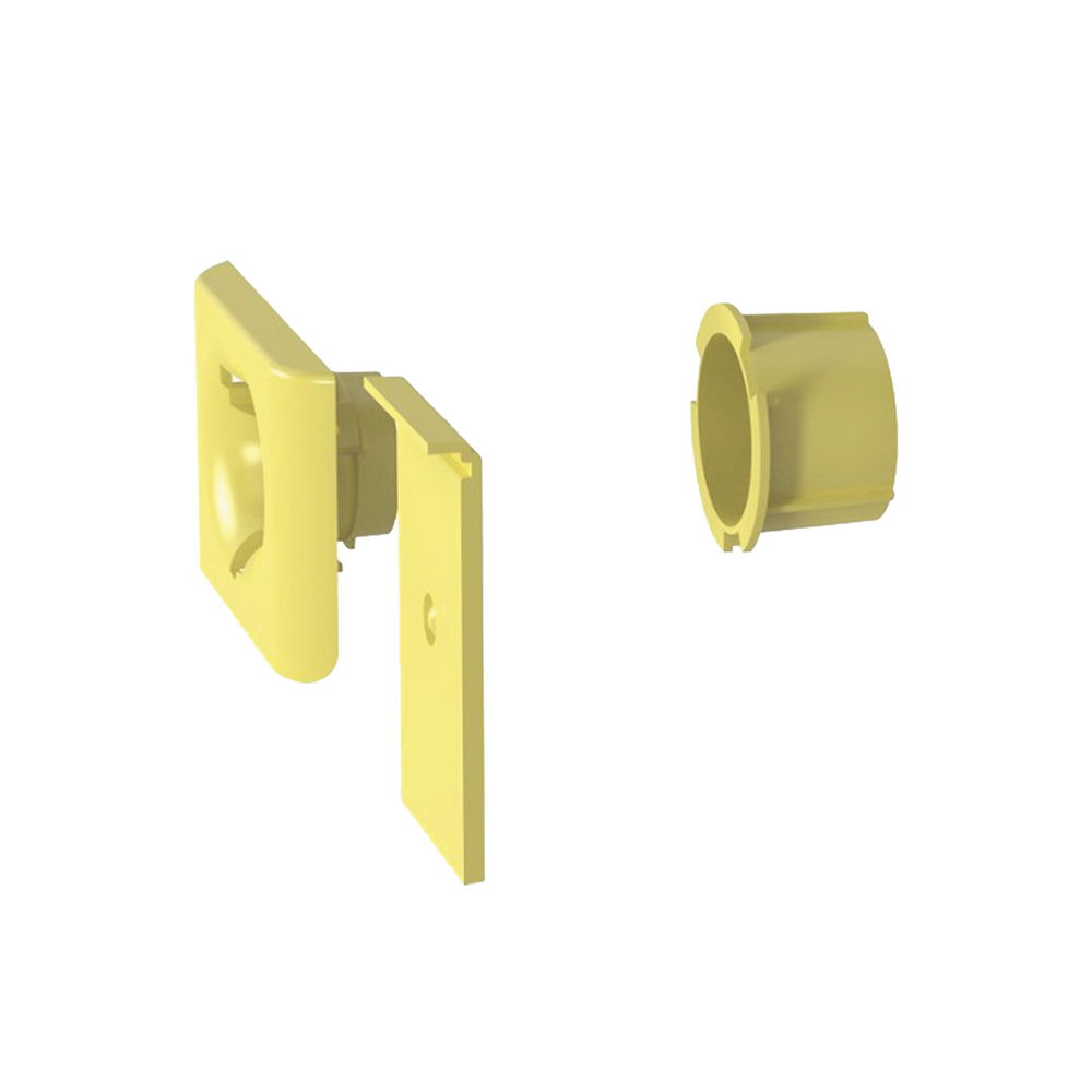 Accesorio de Salida a Tubo De 1.5 in (38 mm), Para Canaletas FiberRunner 4X4, 6X4, o 12X4, Color Amarillo