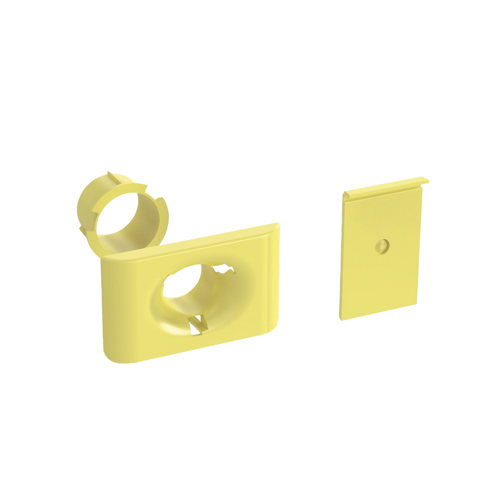 Accesorio de Salida a Tubo De 1.5 in (38 mm), Para Canaletas FiberRunner 4X4, 6X4, o 12X4, Color Amarillo