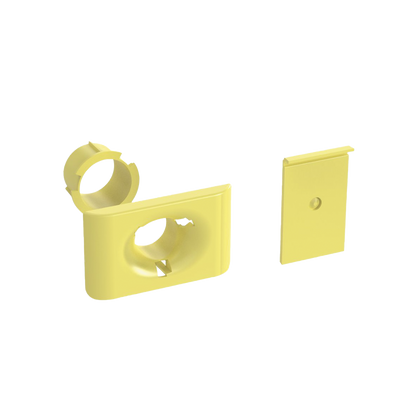 Accesorio de Salida a Tubo De 1.5 in (38 mm), Para Canaletas FiberRunner 4X4, 6X4, o 12X4, Color Amarillo