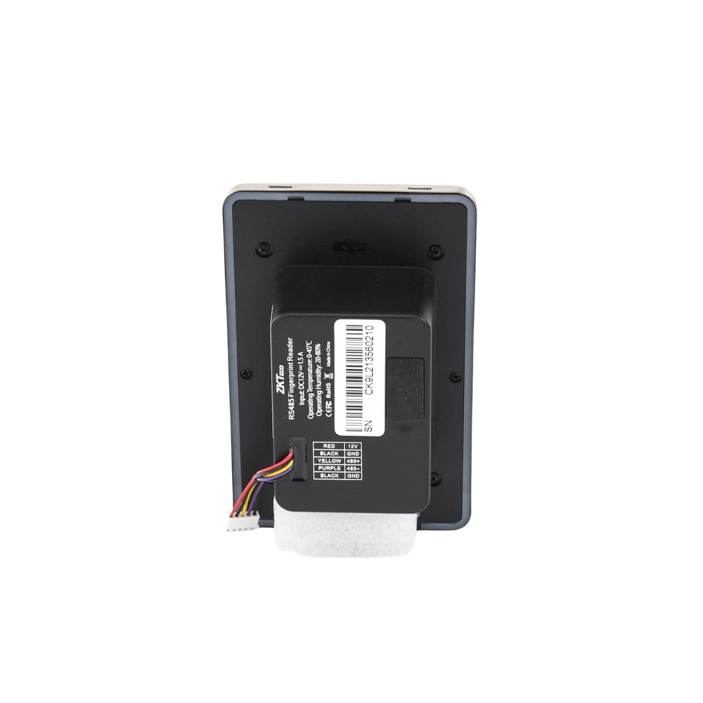 Lector Esclavo de Huella y Proximidad / RS-485 / IP65 / Acero Inoxidable / Exterior / ZKFinger VX10.0