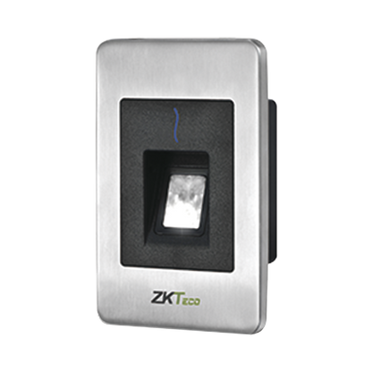 Lector Esclavo de Huella y Proximidad / RS-485 / IP65 / Acero Inoxidable / Exterior / ZKFinger VX10.0