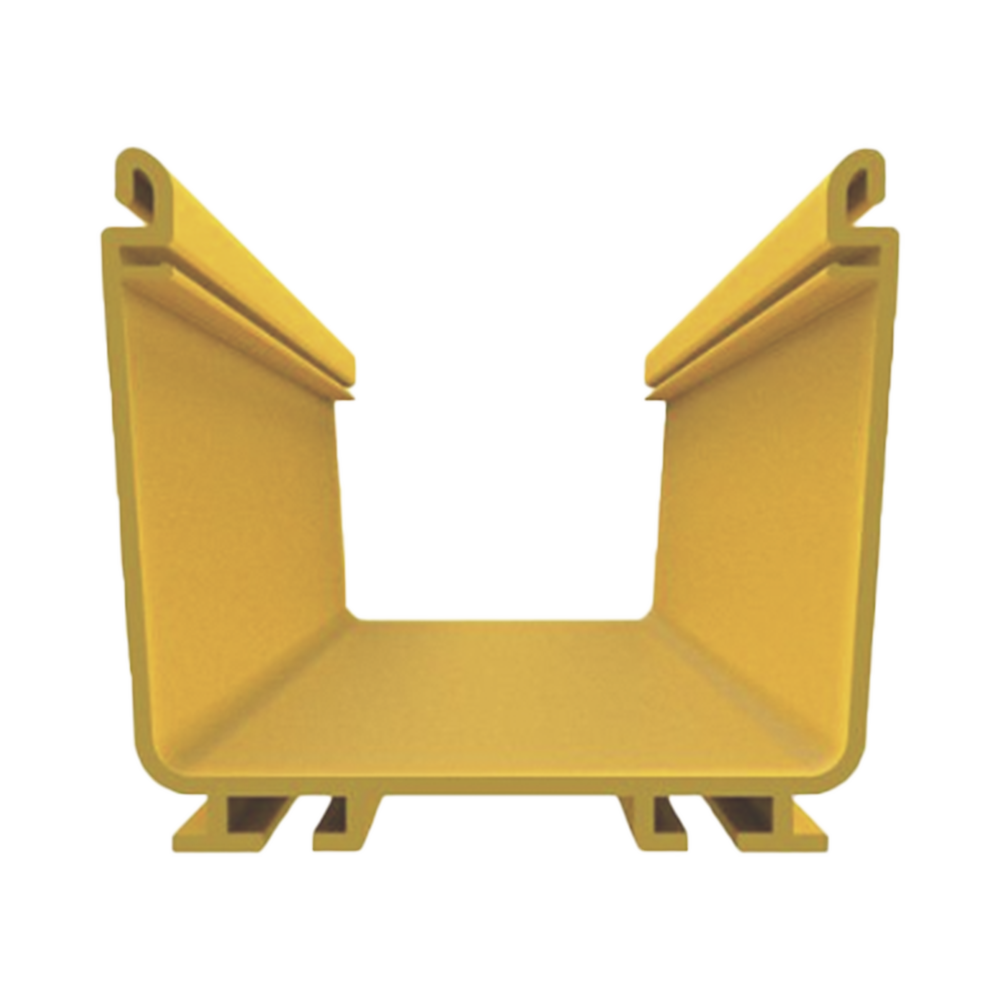 Canaleta FiberRunner™ 4X4, de PVC Rígido, Color Amarillo, 2 m de Largo