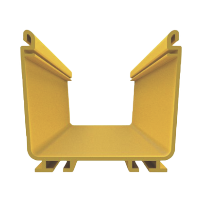 Canaleta FiberRunner™ 4X4, de PVC Rígido, Color Amarillo, 2 m de Largo