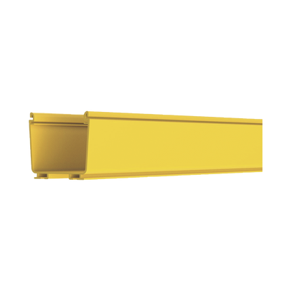 Canaleta FiberRunner™ 4X4, de PVC Rígido, Color Amarillo, 2 m de Largo