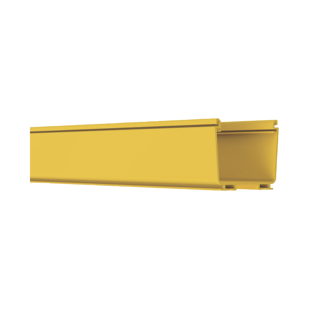 Canaleta FiberRunner™ 4X4, de PVC Rígido, Color Amarillo, 2 m de Largo