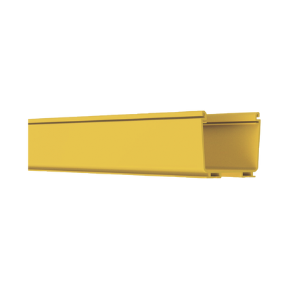 Canaleta FiberRunner™ 4X4, de PVC Rígido, Color Amarillo, 2 m de Largo