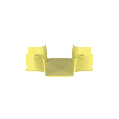 Accesorio de 4 Vías Horizontal, Con Ángulos a 90º, Para Canaletas FiberRunner™ 6X4, Color Amarillo