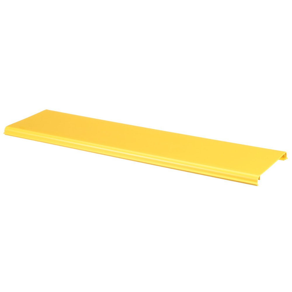 Tapa Con Bisagra a Presión Para Canaleta FiberRunner™ FR6X4YL6, de PVC Rígido, Color Amarillo, 1.8 m de Largo