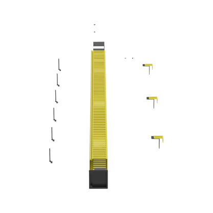 Kit de Administrador de Cables Vertical FiberRunner 4X4, Incluye Soportes de Montaje y Accesorios, Color Amarillo