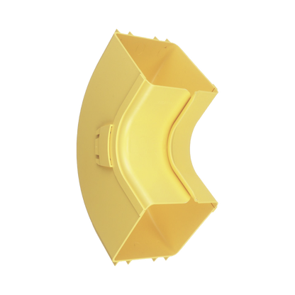 Bajada Vertical Interior de 90º con Tapa, Para uso con Canaletas 4X4 FiberRunner™, Color Amarillo