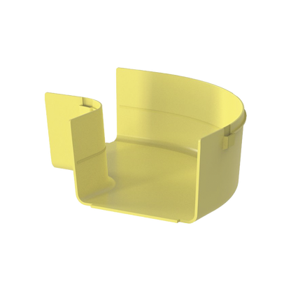 Ángulo Recto a 90º Horizontal, Para Canaletas FiberRunner™ 6X4, Color Amarillo