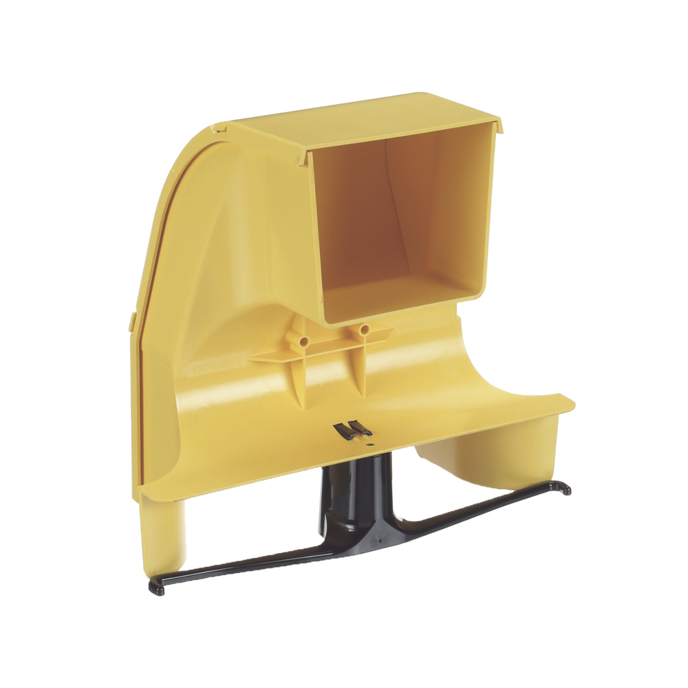 Bajada Para Canaleta FiberRunner™, Uso con Medidas 4x4, 6X4, 12X4, o 24X12, Con Reducción a 4X4, Color Amarillo