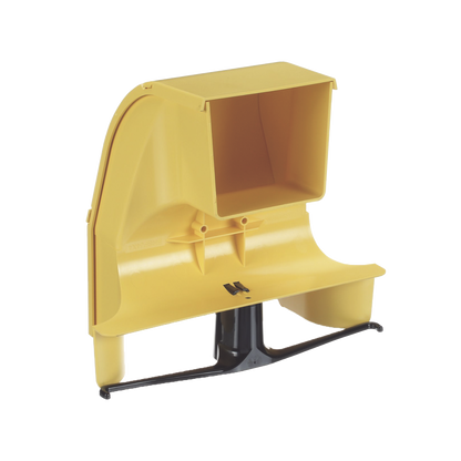 Bajada Para Canaleta FiberRunner™, Uso con Medidas 4x4, 6X4, 12X4, o 24X12, Con Reducción a 4X4, Color Amarillo