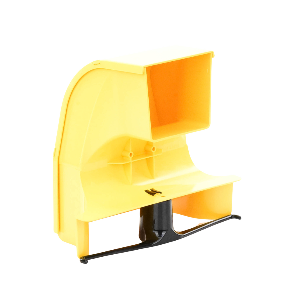 Bajada Para Canaleta FiberRunner™, Uso con Medidas 4x4, 6X4, 12X4, o 24X12, Con Reducción a 4X4, Color Amarillo