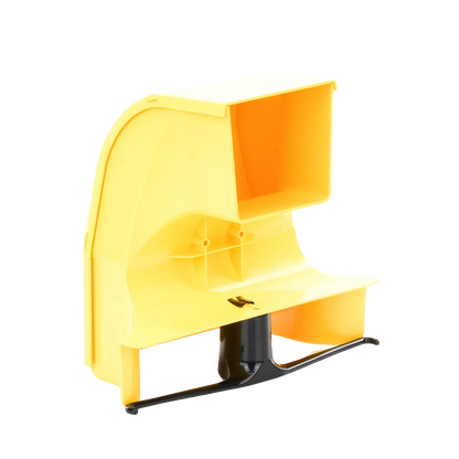 Bajada Para Canaleta FiberRunner™, Uso con Medidas 4x4, 6X4, 12X4, o 24X12, Con Reducción a 4X4, Color Amarillo