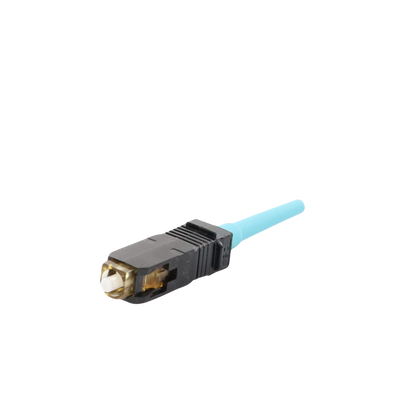 Conector de Fibra �ptica SC Simplex OptiCam, Multimodo 50/125 OM3/OM4, Pre-pulido, Color Aqua