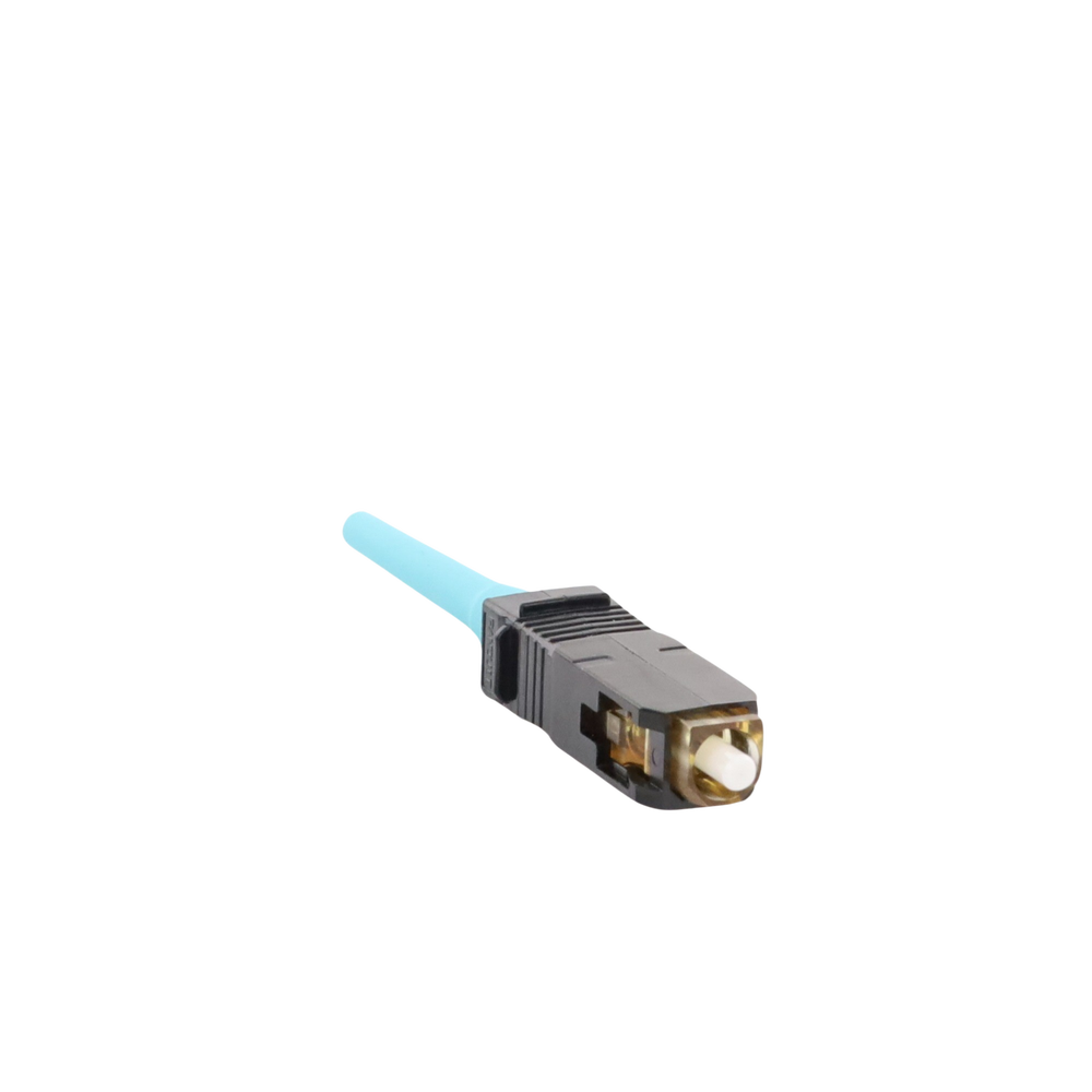 Conector de Fibra �ptica SC Simplex OptiCam, Multimodo 50/125 OM3/OM4, Pre-pulido, Color Aqua