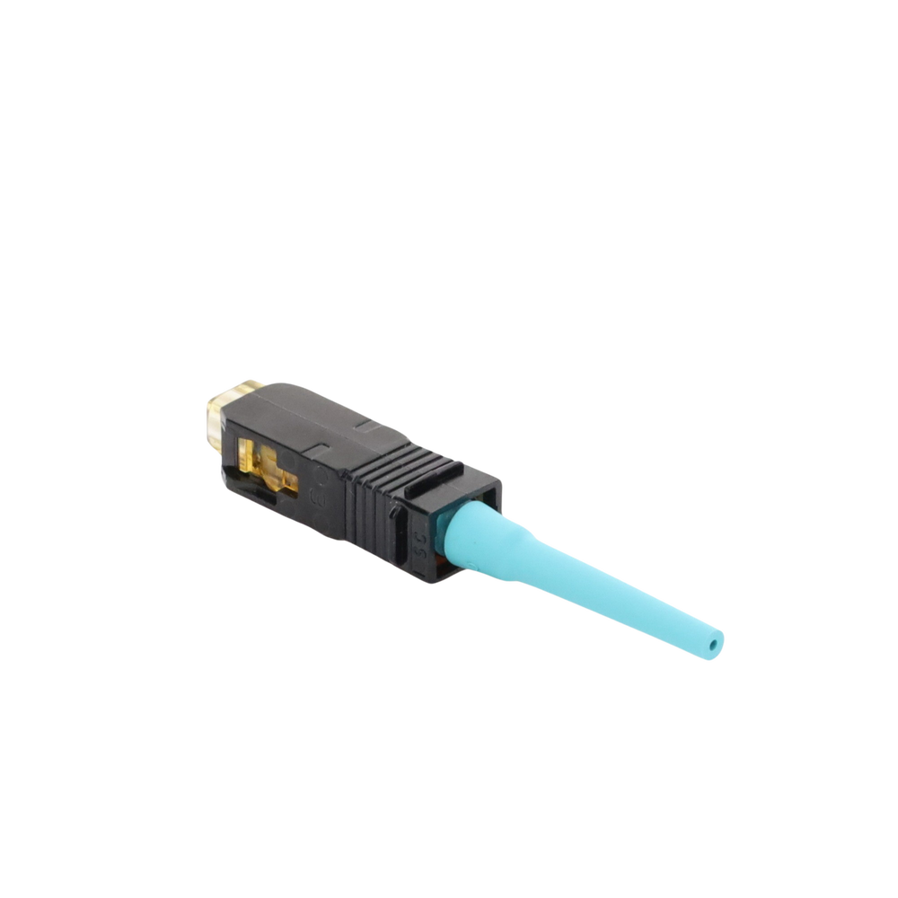 Conector de Fibra �ptica SC Simplex OptiCam, Multimodo 50/125 OM3/OM4, Pre-pulido, Color Aqua