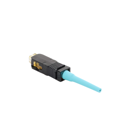 Conector de Fibra �ptica SC Simplex OptiCam, Multimodo 50/125 OM3/OM4, Pre-pulido, Color Aqua