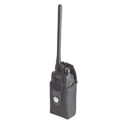Funda Reforzada de Nylon para Cinturón con Correa y Boche Frontal, Estándar en la Mayoría de los Radios IC, TK, NX, etc.