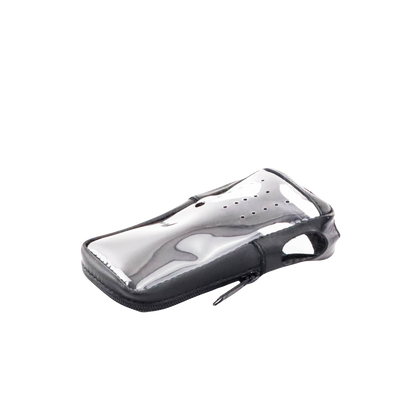 Funda de Piel Reforzada, Versión 2 de Fácil Acceso y Cubierta Frontal de Plástico Transparente para los Radios TK-2000KV2, TK-3000KV2