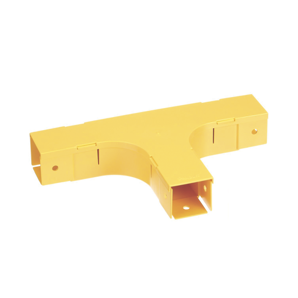 Accesorio en T Horizontal, Con Ángulos a 90º, Para Canaletas FiberRunner™ 2X2, Color Amarillo