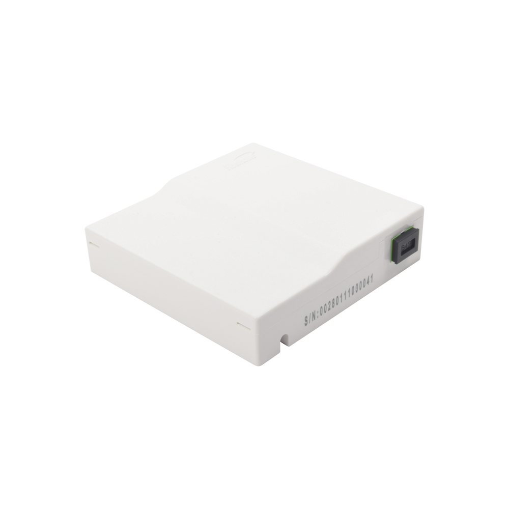 Caja Terminal de Fibra Óptica (Roseta) con un Acoplador SC/APC, Color Blanco