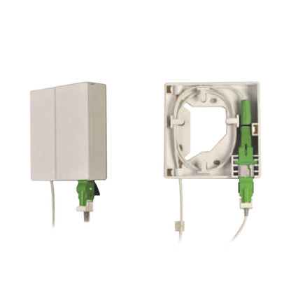 Caja Terminal de Fibra Óptica (Roseta) con un Acoplador SC/APC, Color Blanco
