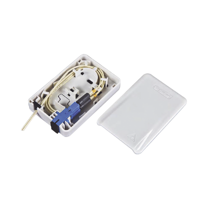 Caja Terminal de Fibra Óptica (Roseta) con 2 Acopladores SC/APC, Blanca