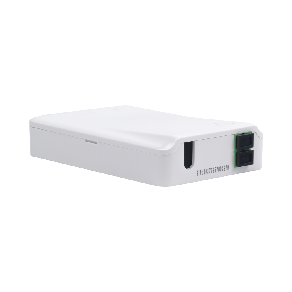 Caja Terminal de Fibra Óptica (Roseta) con 2 Acopladores SC/APC, Blanca