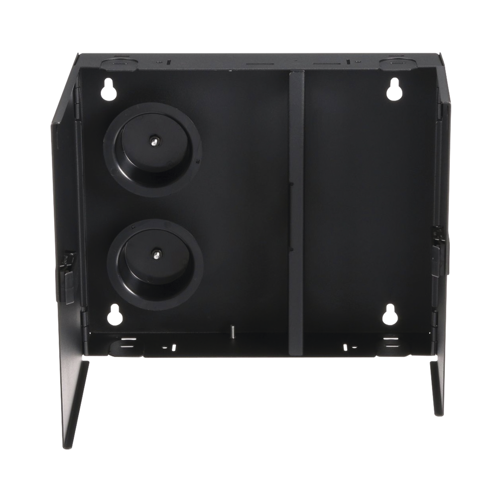 Caja de Conexión de Fibra Óptica, Para Montaje en Pared, Acepta 2 Placas FAP o FMP, Hasta 48 Fibras, Color Negro