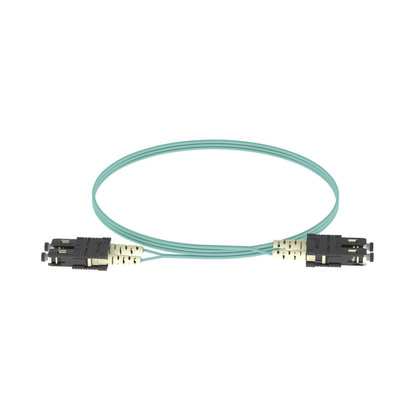 Jumper de Fibra Optica Multimodo 50/125 OM3, SC-SC Duplex, OFNR (Riser), Color Aqua, 2 Metros (6.56 Pies)