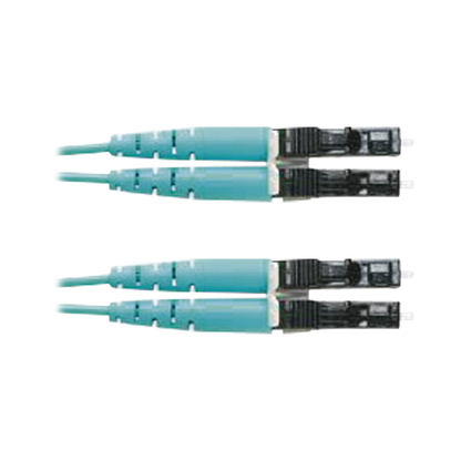 Jumper de Fibra Optica Multimodo 50/125 OM3, LC-LC Duplex, OFNR (Riser), Color Aqua, 3 Metros (9.84 Pies)