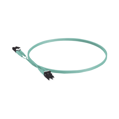 Jumper de Fibra Optica Multimodo 50/125 OM3, LC-LC Duplex, OFNR (Riser), Color Aqua, 5 Metros (16.40 Pies)