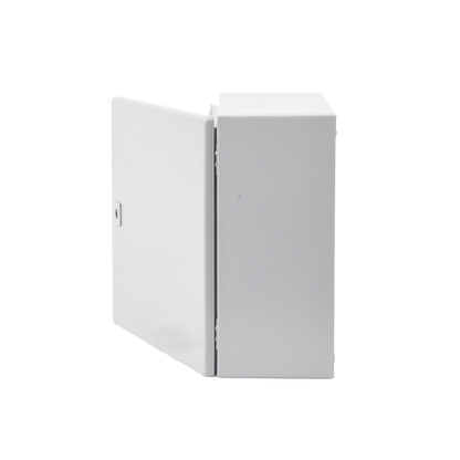 Gabinete de Acero, Nema 4 -IP 66 de 40 x 40 x 20 cm con Platina y certificado UL.