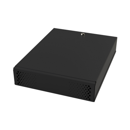 Gabinete Metálico para DVR/NVR. Tamaño Max. de DVR/NVR: 445 x 88 x 400mm (An.xAl.xProf.). Compatible con Fuente SLIM.