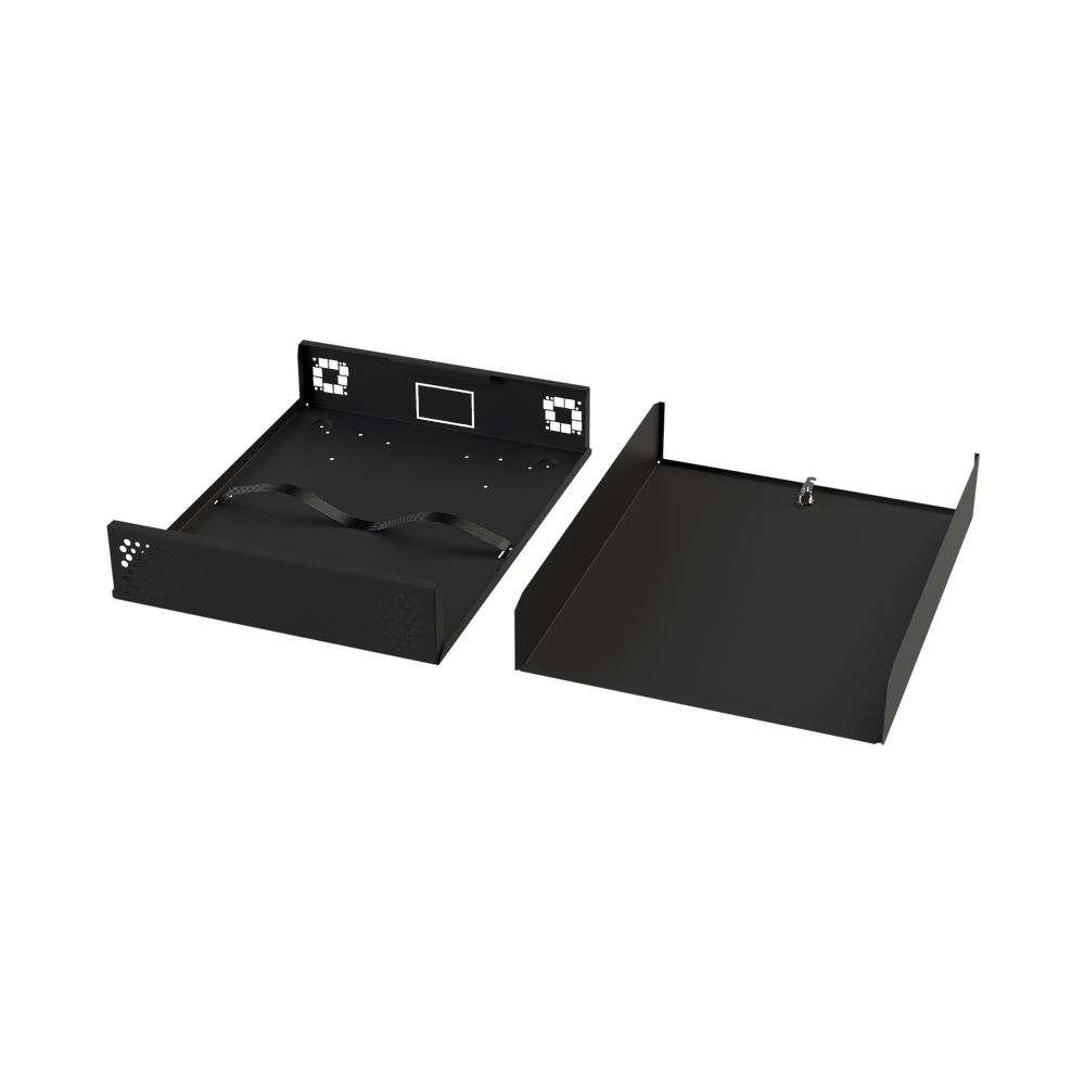 Gabinete Metálico para DVR/NVR. Tamaño Max. de DVR/NVR: 445 x 88 x 400mm (An.xAl.xProf.). Compatible con Fuente SLIM.
