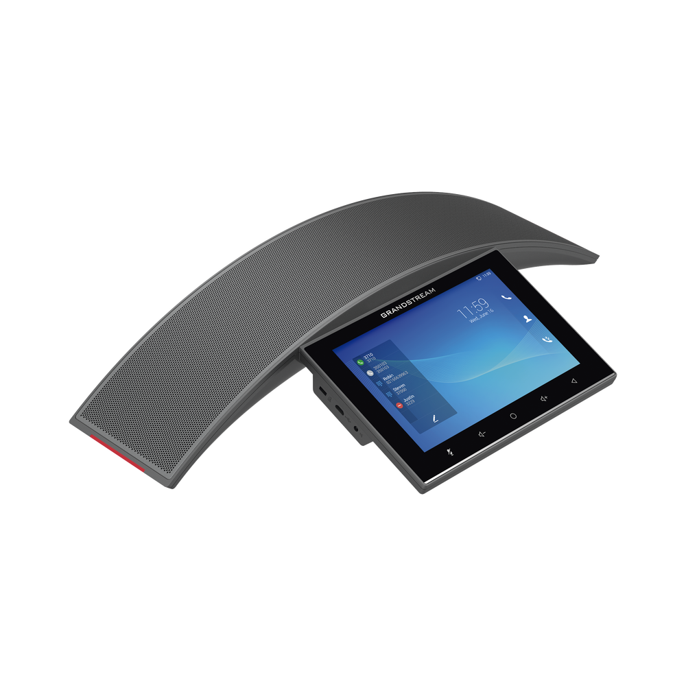 Teléfono - Audioconferencias IP Android 10, 12 líneas SIP con 12 cuentas, pantalla táctil  8", puertos Gigabit, Wi-Fi, Bluetooth, PoE, codec Opus, IPV4/IPV6 con gestión en la nube GDMS