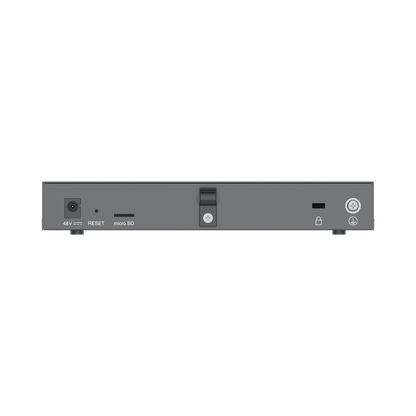 4 en 1: Firewall Nueva Generación, Router, IP PBX (24 usuarios / 8 llamadas), Switch Gigabit de 5 Puertos (4 PoE) y 2 Puertos SFP 2.5 Gigabit