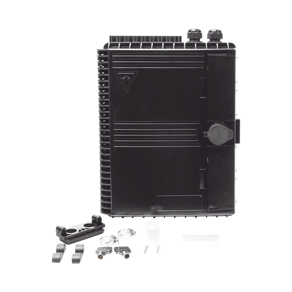 Cierre de Empalme para 24 Fusiones de Fibra Óptica, Interior/Exterior, con 16 Acopladores SC/APC y Splitter 1x16 SC/APC Incluido, IP65