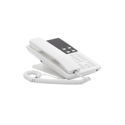 Teléfono IP Hotelero Wi-Fi, 2 líneas SIP con 2 cuentas, codec Opus, IPV4/IPV6, color blanco, con gestión en la nube GDMS