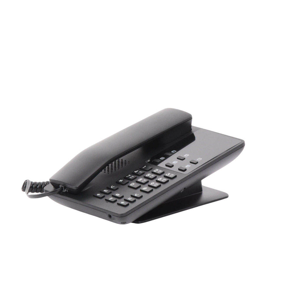 Teléfono IP Hotelero, 2 líneas SIP con 2 cuentas, codec Opus, IPV4/IPV6, color negro, con gestión en la nube GDMS