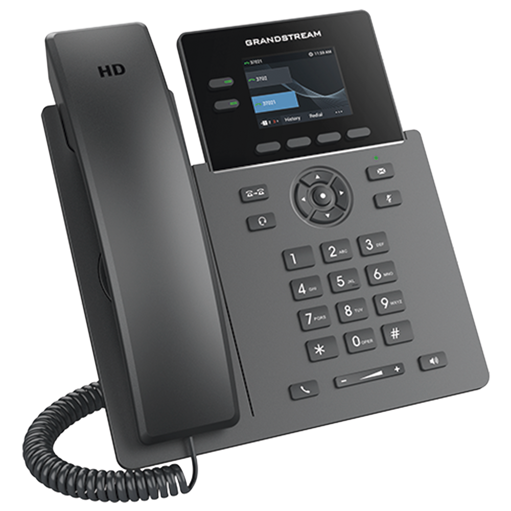 TELÉFONO IP POE GRADO OPERADOR DE 2 LÍNEAS / PANTALLA LCD TFT 2.4 PULGADAS COLOR / 8 BOTONES VIRTUALES MULTIUSO / SEGURIDAD CARRIER-GRADE / COMPATIBLE CON GDMS / AUDIO HD / CONFERENCIAS DE AUDIO 5 VÍAS