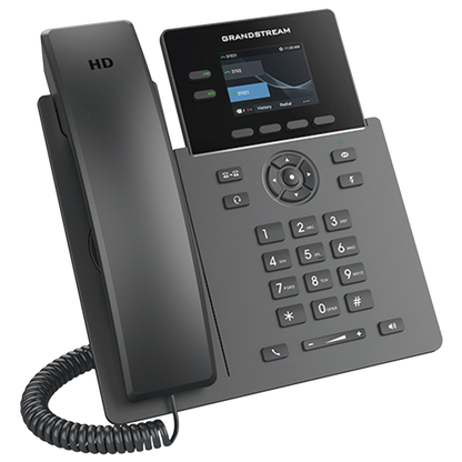 TELÉFONO IP POE GRADO OPERADOR DE 2 LÍNEAS / PANTALLA LCD TFT 2.4 PULGADAS COLOR / 8 BOTONES VIRTUALES MULTIUSO / SEGURIDAD CARRIER-GRADE / COMPATIBLE CON GDMS / AUDIO HD / CONFERENCIAS DE AUDIO 5 VÍAS