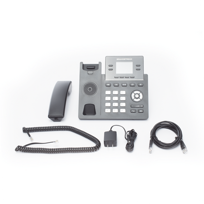 Teléfono IP Grado Operador, 4 líneas SIP con 2 cuentas, puertos Gigabit PoE, pantalla a color 2.4", codec Opus, IPV4/IPV6 con gestión en la nube GDMS