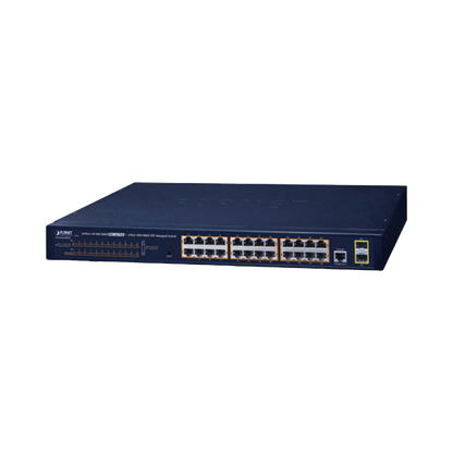 Switch PoE Administrable Capa 2 / 24 Puertos10/100/1000BASE-T / 2 SFP 100/1000BASE-X / POE 802.3af/at