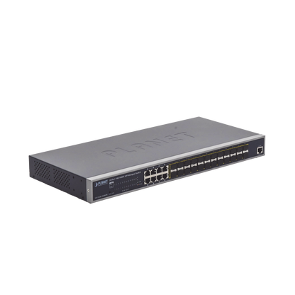 Switch Administrable Capa 2 con Fuente de Alimentación Redundante, 24 Puertos SFP Gigabit 100/1000X, 8 Puertos Combo RJ45 Gigabit.