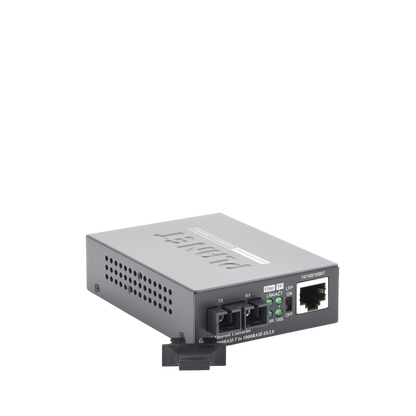 Convertidor de Medios 1000 Mbps UTP/Fibra Óptica Mono-Modo Hasta 20 Km, Conector SC